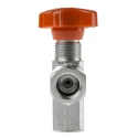 RS PRO Hydraulic Pressure Gauge Isolation Valve Angled, 1/4 in Female Inlet, Carbon Steel Body, 400 bar Pressure 278-9086