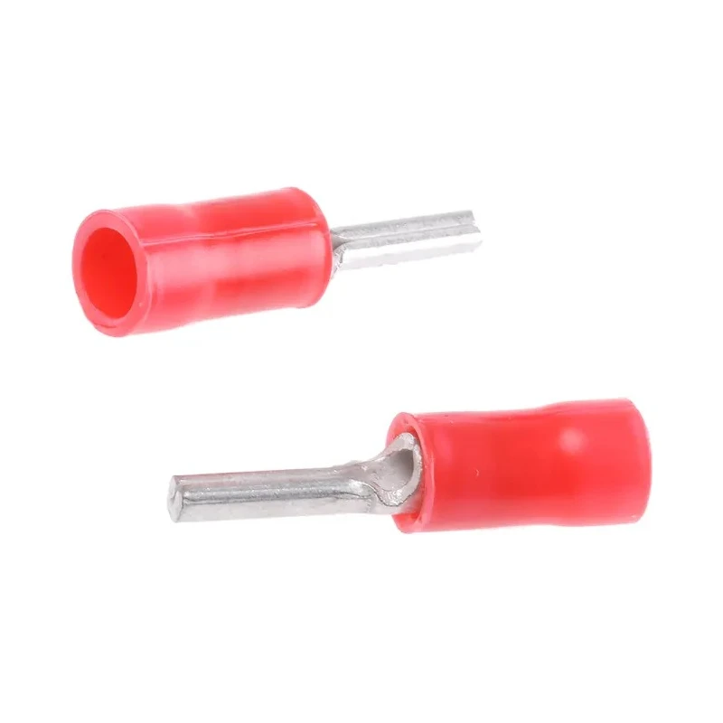 TE Connectivity PLASTI-GRIP Insulated Tin Crimp Pin Connector 22 AWG to 16 AWG 1.8 mm Pin Diameter Red 181630