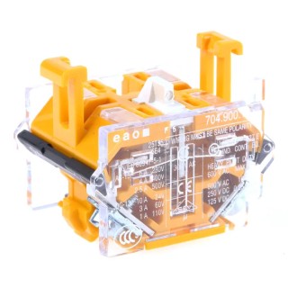 EAO 04 Series Contact Block, 500V AC Voltage, 10A Current Rating, Screw Terminal, 1 NO Configuration 704.900.1