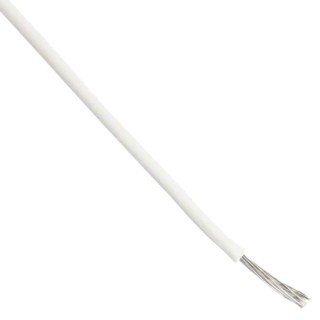 Alpha Wire Hook Up Wire PVC Series White 22 AWG 7x0.25mm Core Strands 30m Polyvinyl Chloride Insulation 7055 WH005