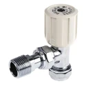 Pegler Yorkshire Chrome Plated Brass 15 mm Compression to 1/2 in BSP Manual Radiator Valve 601028