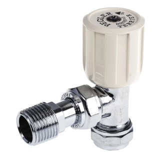 Pegler Yorkshire Chrome Plated Brass 15 mm Compression to 1/2 in BSP Manual Radiator Valve 601028