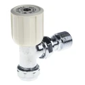 Pegler Yorkshire Chrome Plated Brass 15 mm Compression to 1/2 in BSP Manual Radiator Valve 601028
