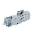 SMC Pneumatic Solenoid/Pilot-Operated Control Valve 5/2 Solenoid 24V VQZ3000
