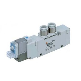 SMC Pneumatic Solenoid/Pilot-Operated Control Valve 5/2 Solenoid 24V VQZ3000