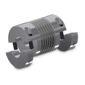 Huco Aluminium Clamp Style Flexible Coupler with Stainless Steel Bellows, 82 mm OD, 25 mm Bore, 91 mm Length 592.82.5252