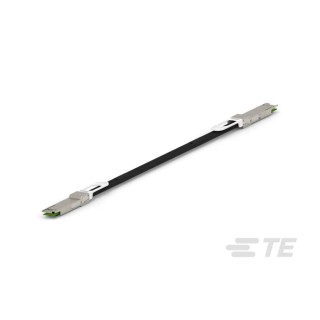 TE Connectivity QSFP-DD Ethernet Cable 500 mm Black PVC 2323765-1