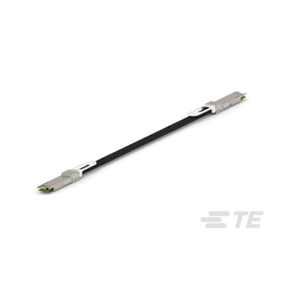 TE Connectivity QSFP-DD Ethernet Cable 500 mm Black PVC 2323765-1
