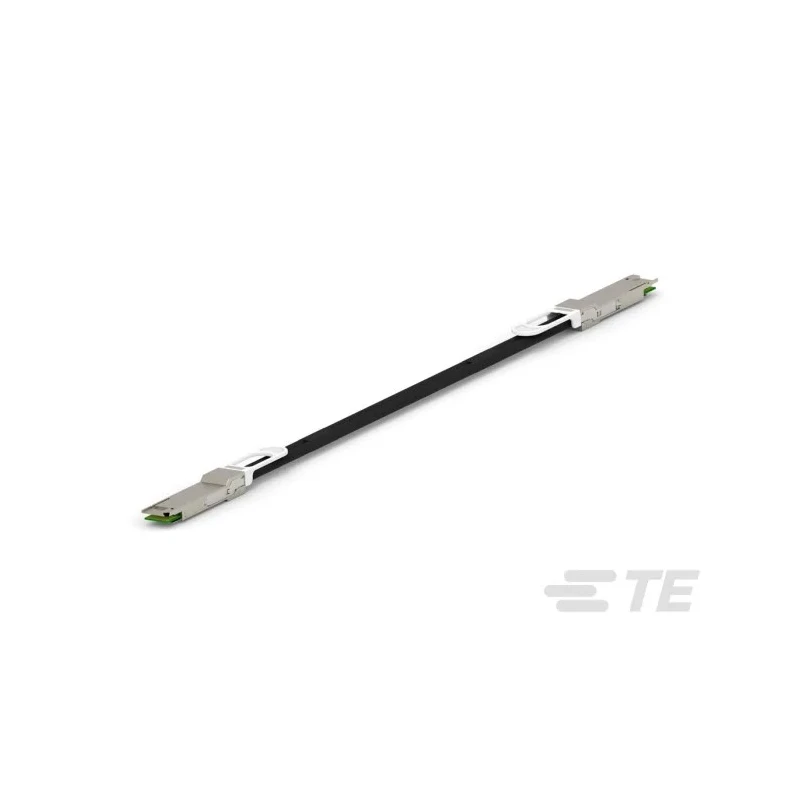 TE Connectivity QSFP-DD Ethernet Cable 500 mm Black PVC 2323765-1