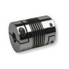 Huco Aluminium Clamp Style Flexible Coupler 19 mm Bore 56 mm OD, 73 mm Length 555.56.4646