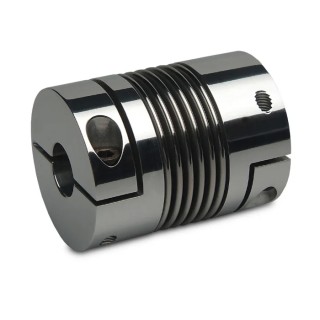 Huco 66 mm Outer Diameter, 79 mm Length Clamp Style Flexible Coupler with Stainless Steel Bellows 554.66.5454