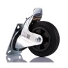 Bosch Rexroth M8 Thread Rubber Trestle Wheel Castor with Lock, Solid Rubber Material, German Origin 3842259790