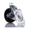 Bosch Rexroth M8 Thread Rubber Trestle Wheel Castor with Lock, Solid Rubber Material, German Origin 3842259790