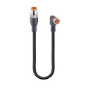 Lumberg Automation Male 3 Way Straight to Female 3 Way M8 Sensor Actuator Cable 300mm 11749 RST 3-RKMWV/LED A 3-224/0,3 M