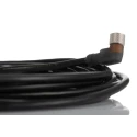 Lumberg Automation Female 3 Way Right Angle to Unterminated Sensor Actuator Cable 60 V Black Polyvinyl 16413 RKMWV 3-942/5 M