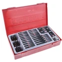 Teng Tools Hex, Phillips, Slotted, Torx Screwdriver Bit Set, 53 Pieces, 6.35 mm, Alloy Steel TTBS53