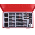 Teng Tools Hex, Phillips, Slotted, Torx Screwdriver Bit Set, 53 Pieces, 6.35 mm, Alloy Steel TTBS53
