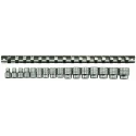 Teng Tools 16-Piece 3/8 in 6 Point Socket Set Chrome Vanadium Steel Satin Finish M3816