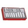Teng Tools 16-Piece 3/8 in 6 Point Satin Finish Chrome Vanadium Steel Socket Set TT3816