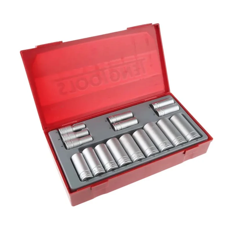 Teng Tools 16-Piece 3/8 in 6 Point Satin Finish Chrome Vanadium Steel Socket Set TT3816