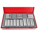 Teng Tools 16-Piece 3/8 in 6 Point Satin Finish Chrome Vanadium Steel Socket Set TT3816