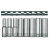 Teng Tools 8-Piece 1/2 in Drive Bi-Hexagonal Socket Set Chrome Vanadium Steel Satin Finish M1207