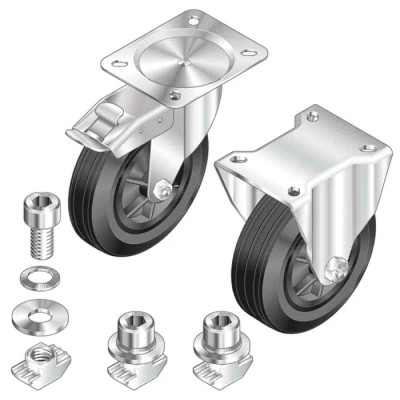 Bosch Rexroth Roller Fastening Kit Connecting Component, Strut Profile 40 mm, 45 mm, 50 mm, 60 mm, Groove Size 10 3842259794