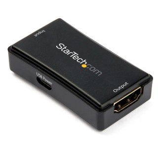 StarTech.com 1 Port HDMI over HDMI Extender 14m, 4096 x 2160 Resolution, 18 Gbps Data Rate, CE/FCC Approved HDBOOST4K2