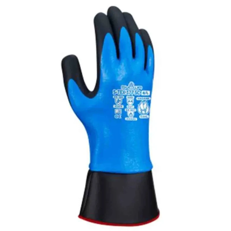 Showa Blue Nylon Work Gloves Cut Resistant Nitrile Coated Size 9 SHOS377C