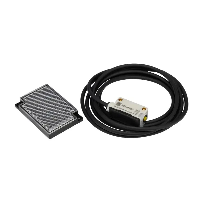 RS PRO Polarised Retro Reflection Photoelectric Sensor, Block, 3 m Detection Range, NPN NO/NC Output, IP67 IP Rating IP67