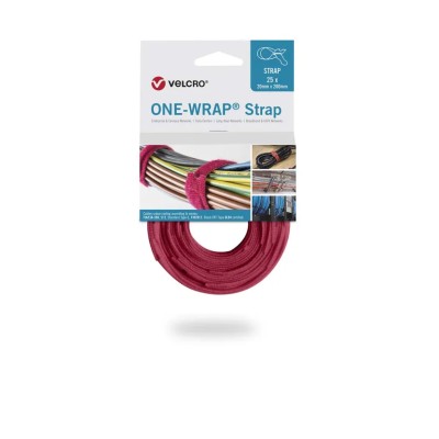 VELCRO® Pink Reclosable Fastener 20mm Width x 200mm Length Polyamide Loop Tape VEL-OW64509