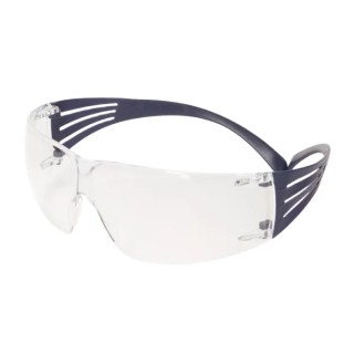 3M SecureFit 200 Safety Glasses, Clear Blue Polycarbonate Lens, Anti-Scratch, UV and IR Protection, Anti-Fog SF201SGAF-BLU