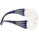 3M SecureFit 200 Safety Glasses, Clear Blue Polycarbonate Lens, Anti-Scratch, UV and IR Protection, Anti-Fog SF201SGAF-BLU