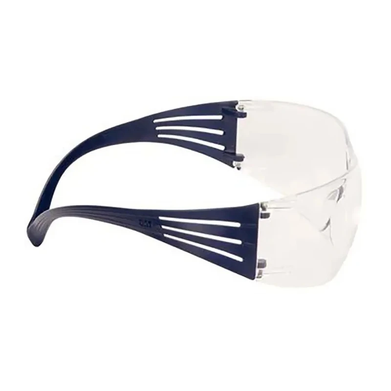 3M SecureFit 200 Safety Glasses, Clear Blue Polycarbonate Lens, Anti-Scratch, UV and IR Protection, Anti-Fog SF201SGAF-BLU