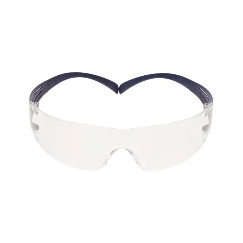 3M SecureFit 200 Safety Glasses, Clear Blue Polycarbonate Lens, Anti-Scratch, UV and IR Protection, Anti-Fog SF201SGAF-BLU