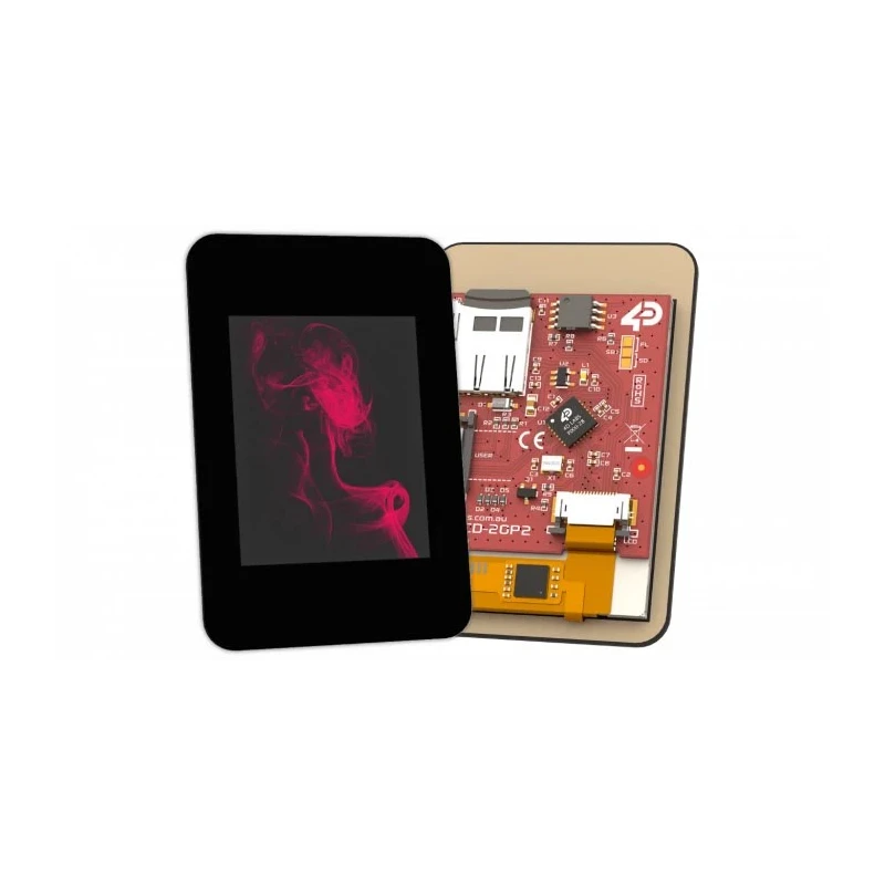 4D Systems 2 Inch 50.8 mm LCD Colour Display Touch Screen Capacitive with SPI Interface pixxiLCD-20P2-CTP-CLB