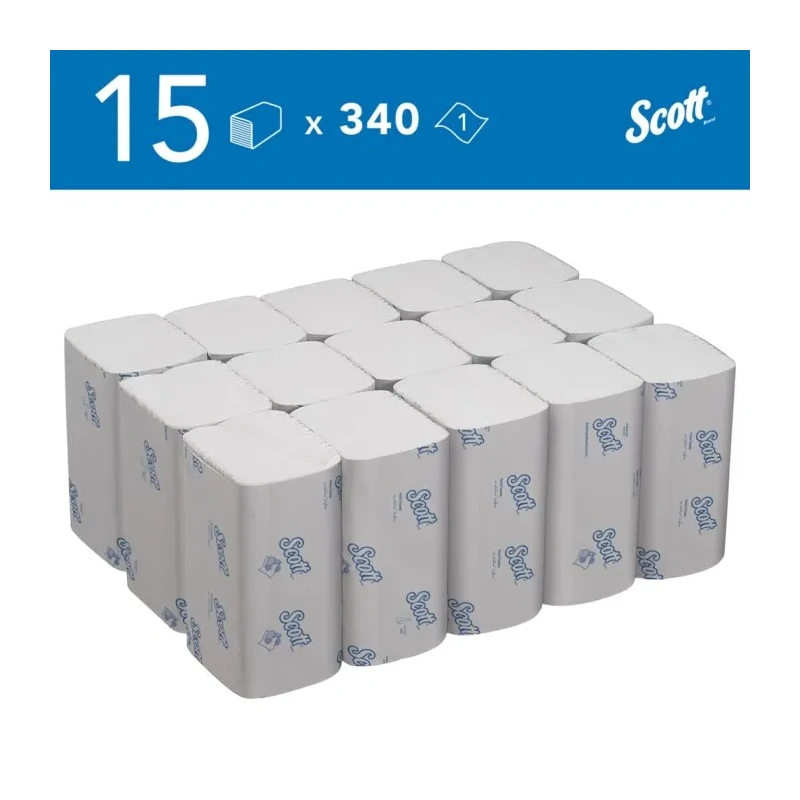 SCOTT ScottEssential™ Interfolded Hand Towels 212 x 106 mm 1 Ply 5100 Sheets 6617