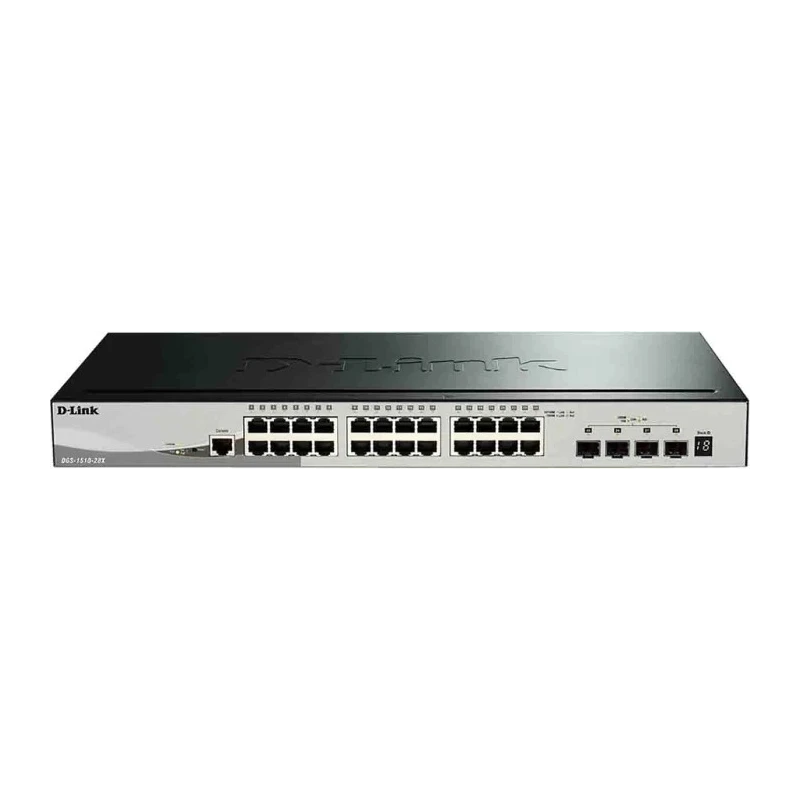 D-Link 28-Port Gigabit Stackable Smart Managed Ethernet Switch with 10G Uplinks DGS-1510-28X