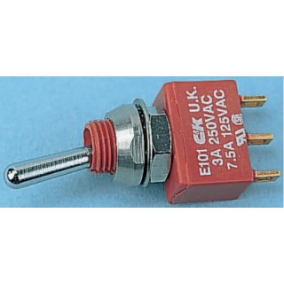 C & K Panel Mount Toggle Switch On-Off-On SPDT 7.5A 28 V dc 125 V ac E107SYZQE