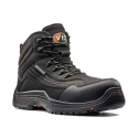 V12 Footwear Black Non-Metal Toe Capped Unisex Safety Boots Size EU 38, Heat Resistant, Composite Midsole V1501.01/05