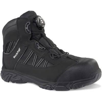 Rockfall Black Non-Metallic Toe Capped Unisex Safety Boots 7 EU 41 Oil Resistant SRC Slip Resistance RF160/007