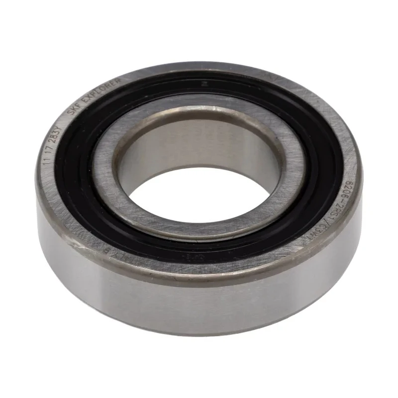 SKF Single Row Deep Groove Ball Bearing 30 mm ID, 62 mm OD, Sheet Metal Cage, Sealed, C3 Clearance 6206-2RS1/C3WT