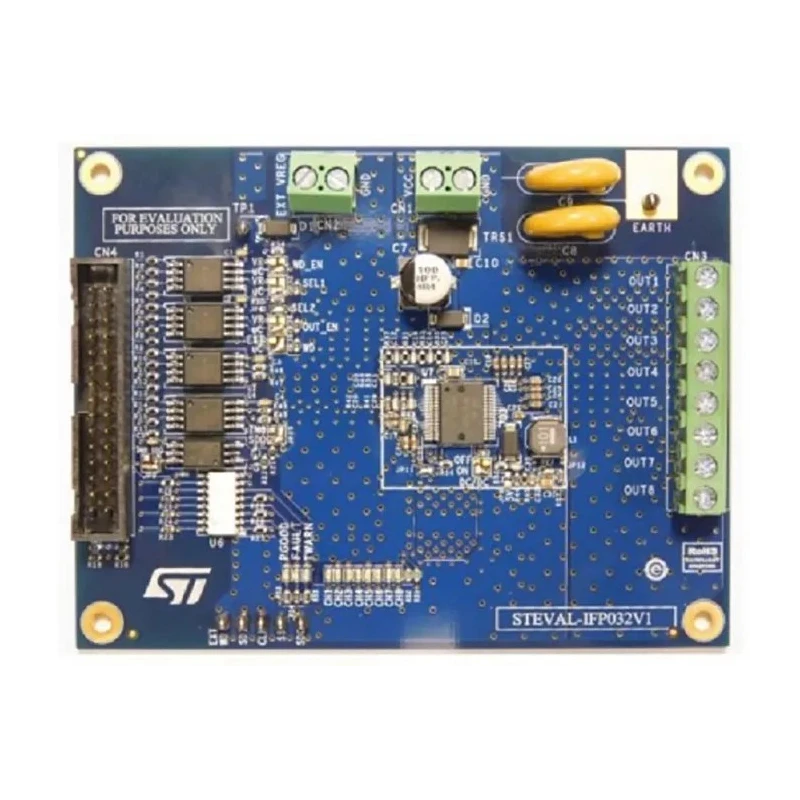 STMicroelectronics Eight-Channel High-Side Driver Evaluation Board with VNI8200XP-32 Step Down Converter STEVAL-IFP032V1
