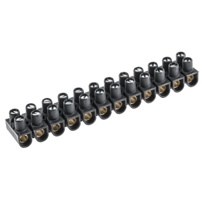 Legrand Terminal Strip 12-Way 16mm² Wire 76A Screw 400V Polypropylene Black 0 342 17