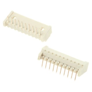 Molex PicoBlade Series Right Angle Through-Hole PCB Header 10 Contacts 1.25mm Pitch Nylon Housing Shrouded 53048-1010