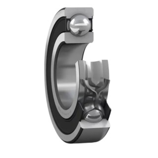 SKF Single Row Deep Groove Ball Bearing 28.58 mm ID, 63.5 mm OD, 15.875 mm Race Width, Sheet Metal Cage, Sealed RLS 9-2RS1