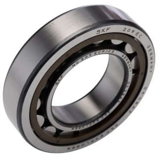SKF Single-Row Cylindrical Roller Bearing 45 mm ID, 85 mm OD, 19 mm Width, Shielded, Non-Metallic Cage, 9500 NU 209 ECP/C3