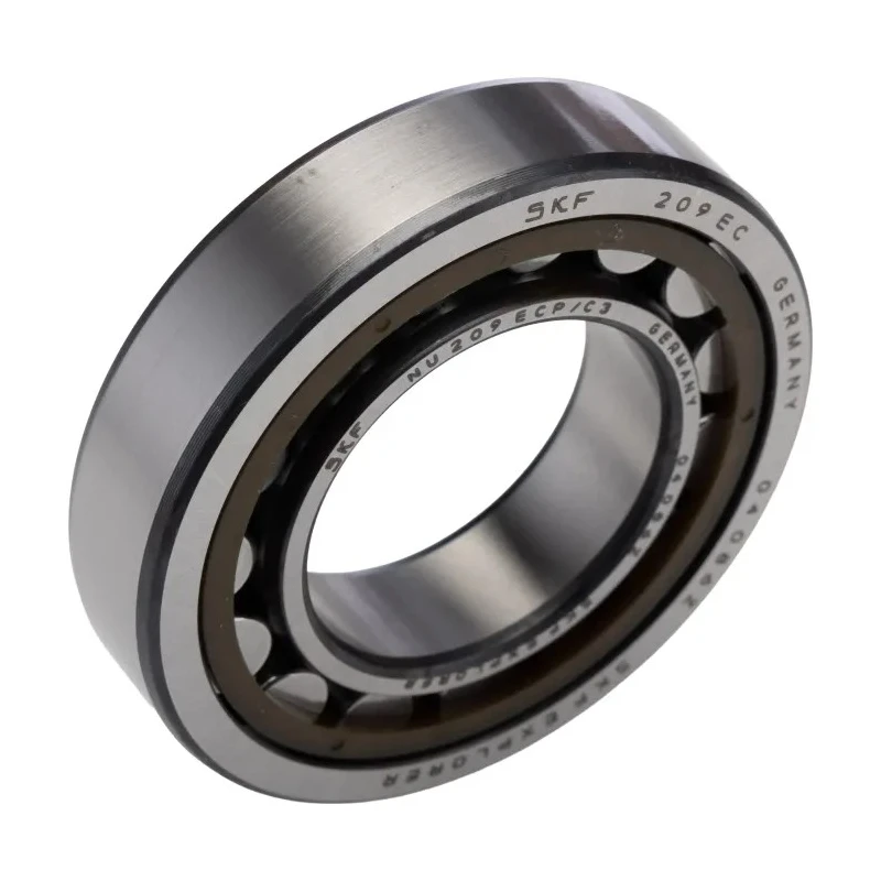SKF Single-Row Cylindrical Roller Bearing 45 mm ID, 85 mm OD, 19 mm Width, Shielded, Non-Metallic Cage, 9500 NU 209 ECP/C3