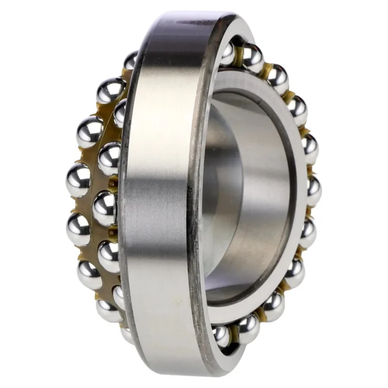 SKF Self-Aligning 2 Row Ball Bearing 55 mm ID 100 mm OD 21 mm Race Width Non-Metallic Cage Steel Balls Open End 1211 EKTN9