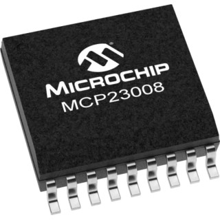 Microchip 8-Channel I/O Expander, SSOP 20, 1.8V-5.5V Supply, 1.7MHz Clock, MCP23008T-E/SS